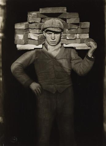 AUGUST SANDER (1876-1964) Handlanger [Bricklayer]. 1928; printed 1976 by Gunther Sander.                                                         